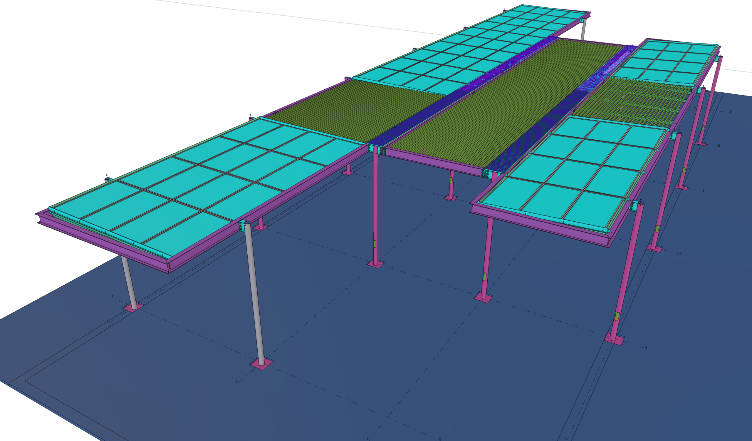 Construsoftbimawards - Pérgola fotovoltaica Marina del Prat vermell