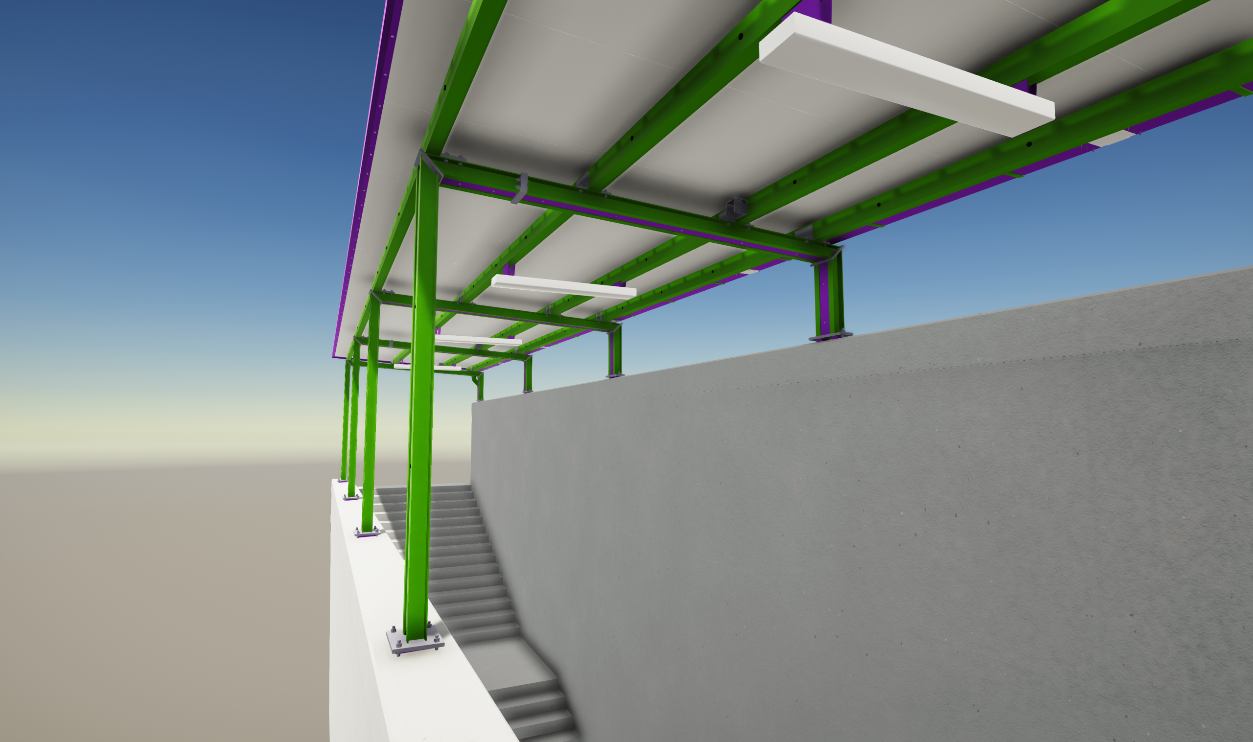 Construsoftbimawards - Nádraží Hailer-Meerholz, zastřešení přístupu k podchodu