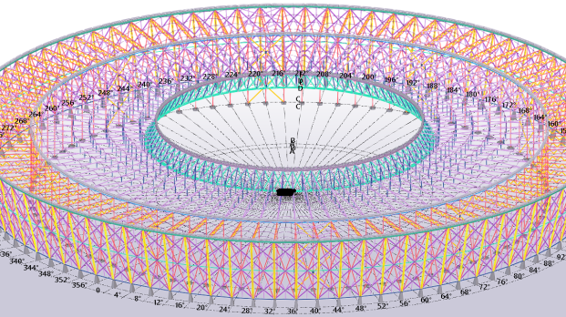 construsoftbimawards - Konstrukcja stalowa przekrycia stadionu piłkarskiego