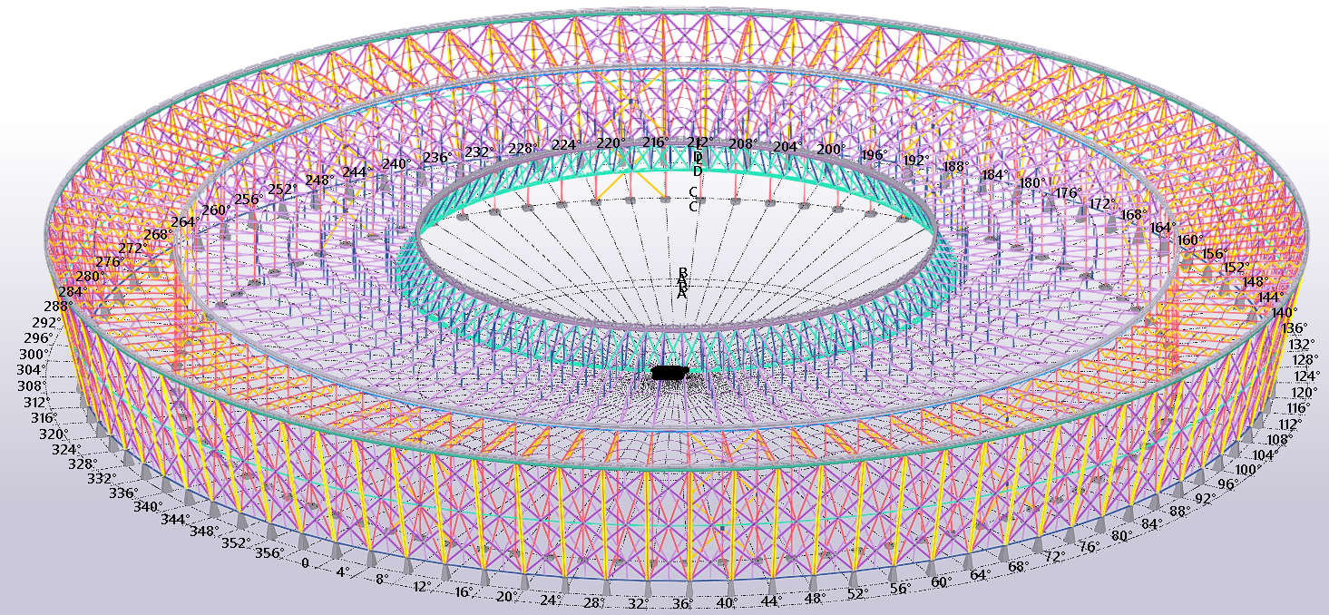 Construsoftbimawards - Konstrukcja stalowa przekrycia stadionu piłkarskiego