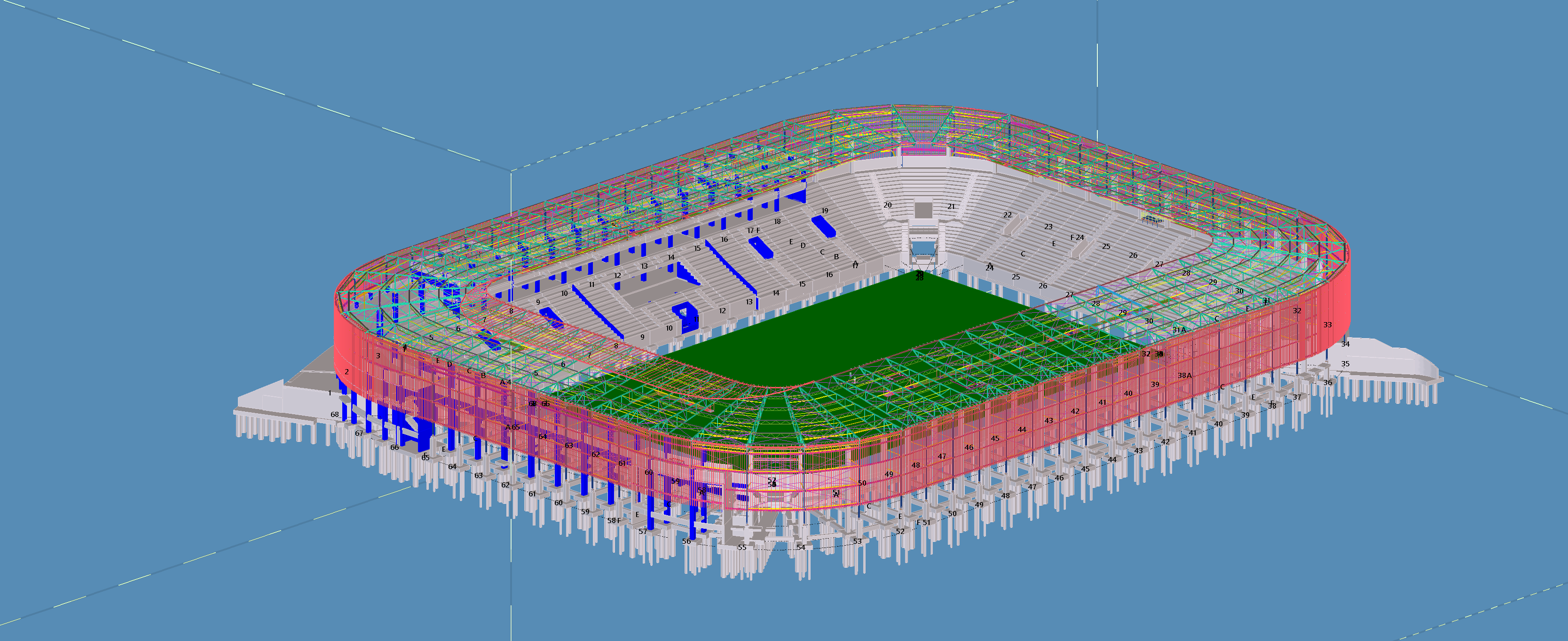Construsoftbimawards - Projekt warsztatowy konstrukcji stalowej stadionu im. Kazimierza Górskiego w Płocku